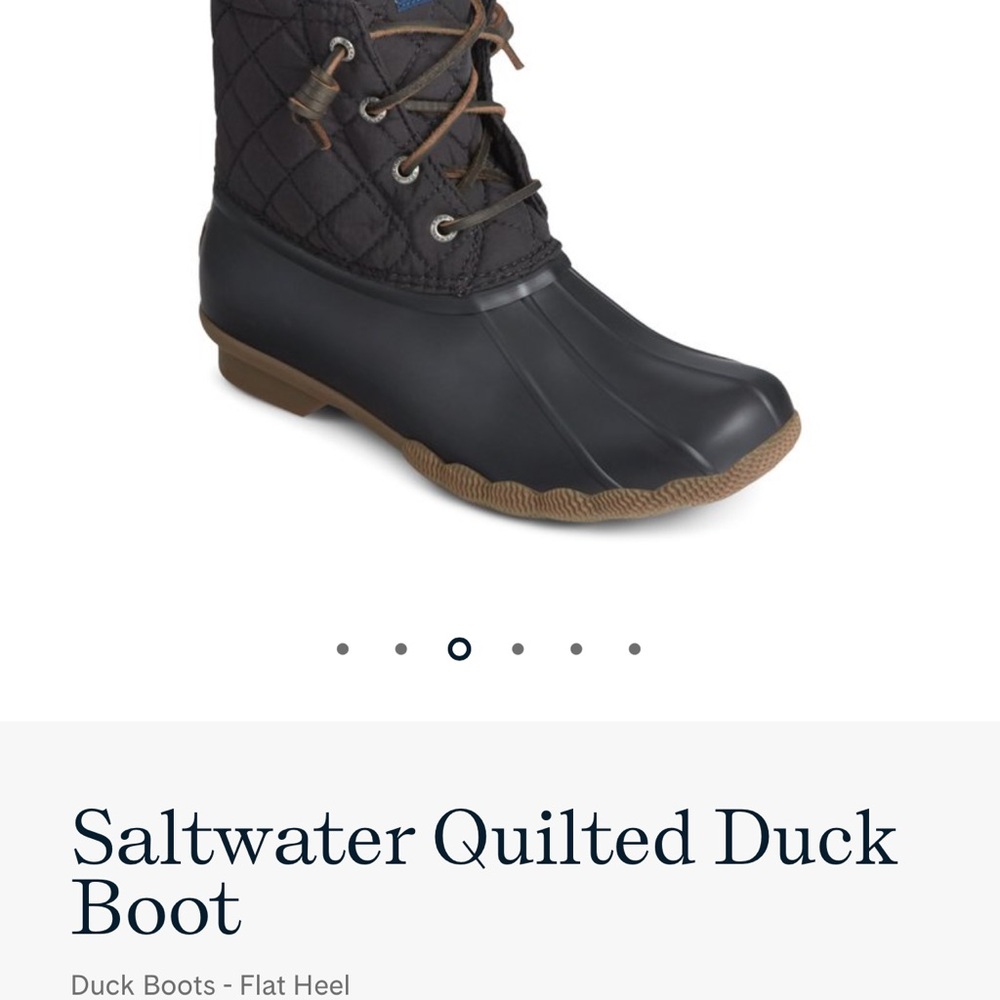 Sperry Saltwater Quilted Duck Boot - Black